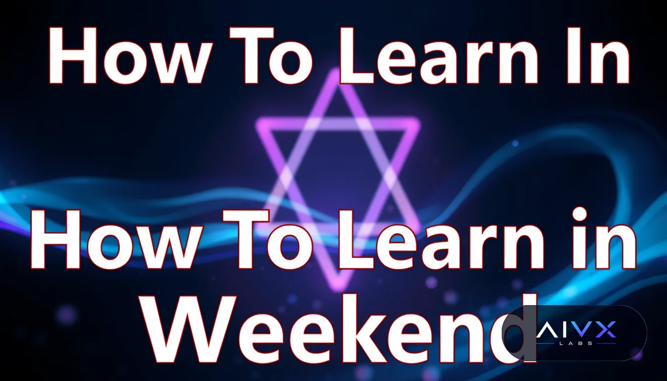 How to Learn AI in a Weekend